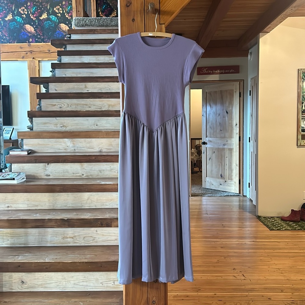 Ancosti Patchwork Cap Sleeve Maxi Dress